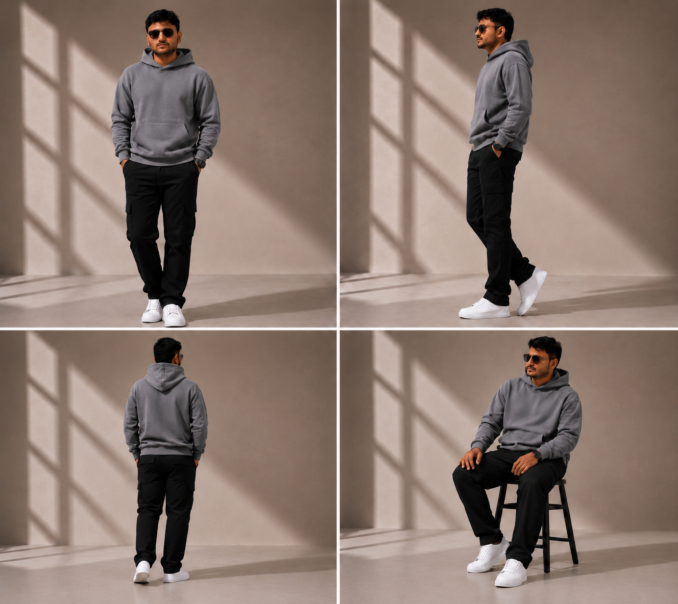 Premium Oversized Heavyweight Hoodie – Soft Steel Gray