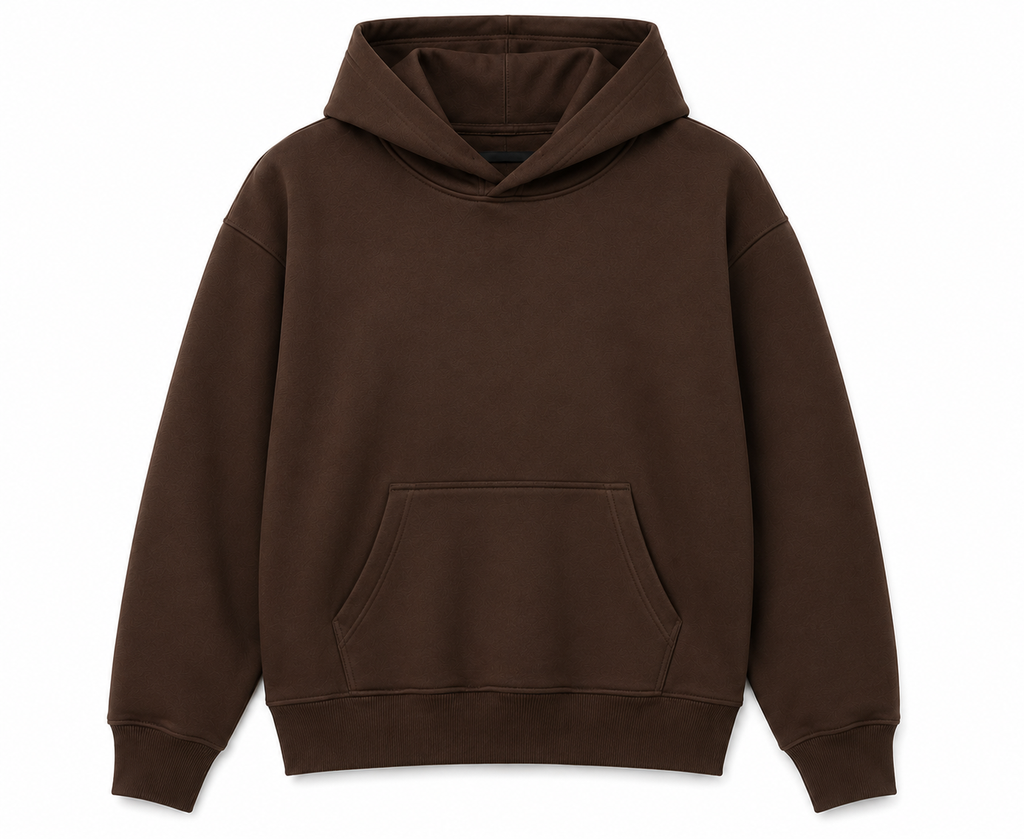 Premium Oversized Heavyweight Hoodie – Coffee Brown
