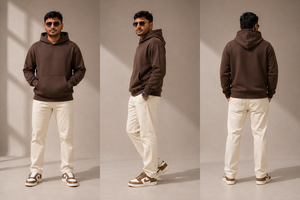 Premium Oversized Heavyweight Hoodie – Coffee Brown