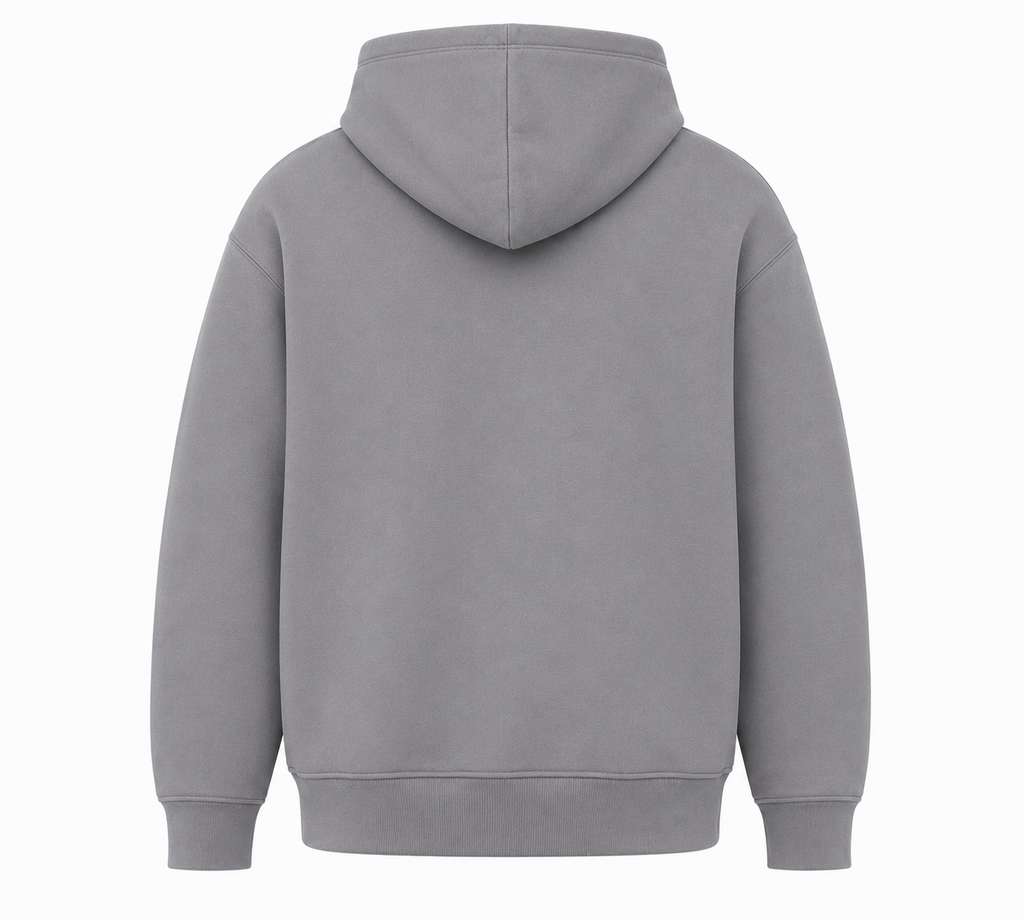 Premium Oversized Heavyweight Hoodie – Soft Steel Gray