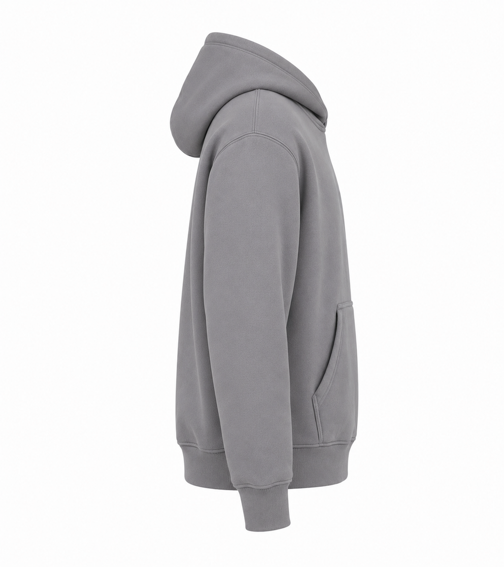Premium Oversized Heavyweight Hoodie – Soft Steel Gray