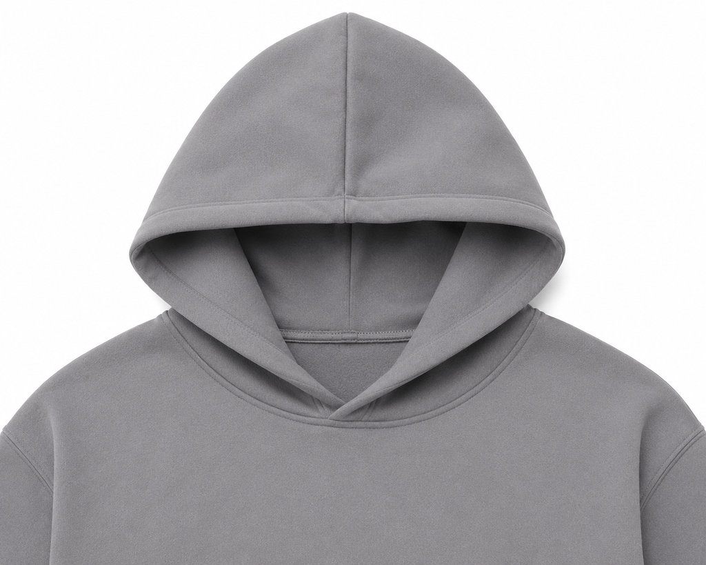 Premium Oversized Heavyweight Hoodie – Soft Steel Gray