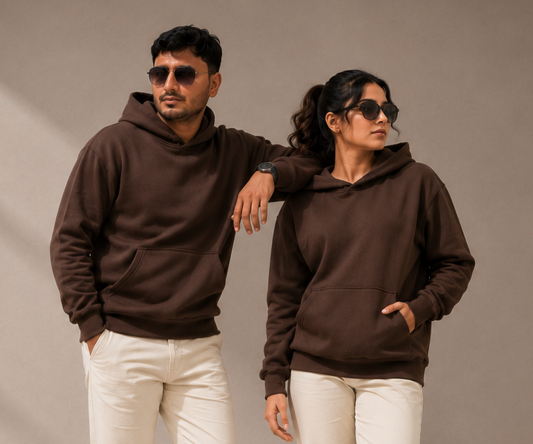 Premium Oversized Heavyweight Hoodie – Coffee Brown