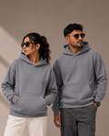 Premium Oversized Heavyweight Hoodie – Soft Steel Gray