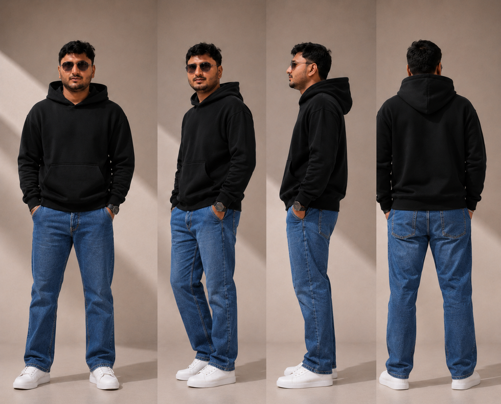 Premium Oversized Heavyweight Hoodie – black